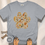 Fall in the Forest Vintage Botanical Dog Paw T-Shirt