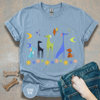 Retro Atomic Dogs Graphic T-Shirt – Mid Century Modern Dog Lover Tee
