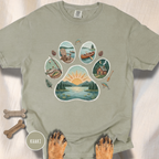 Lake Life Dog Paw T-Shirt