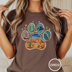 Western Desert Cowboy Paw Print T-Shirt