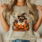 Pug in a Jack-o-Lantern T-shirt