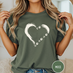 Brushstroke Heart Dog Paw T-Shirt