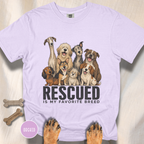 Rescued is My Favorite Breed Group Photo T-shirt