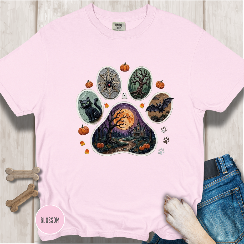 Haunted Trails Dog Paw T-Shirt