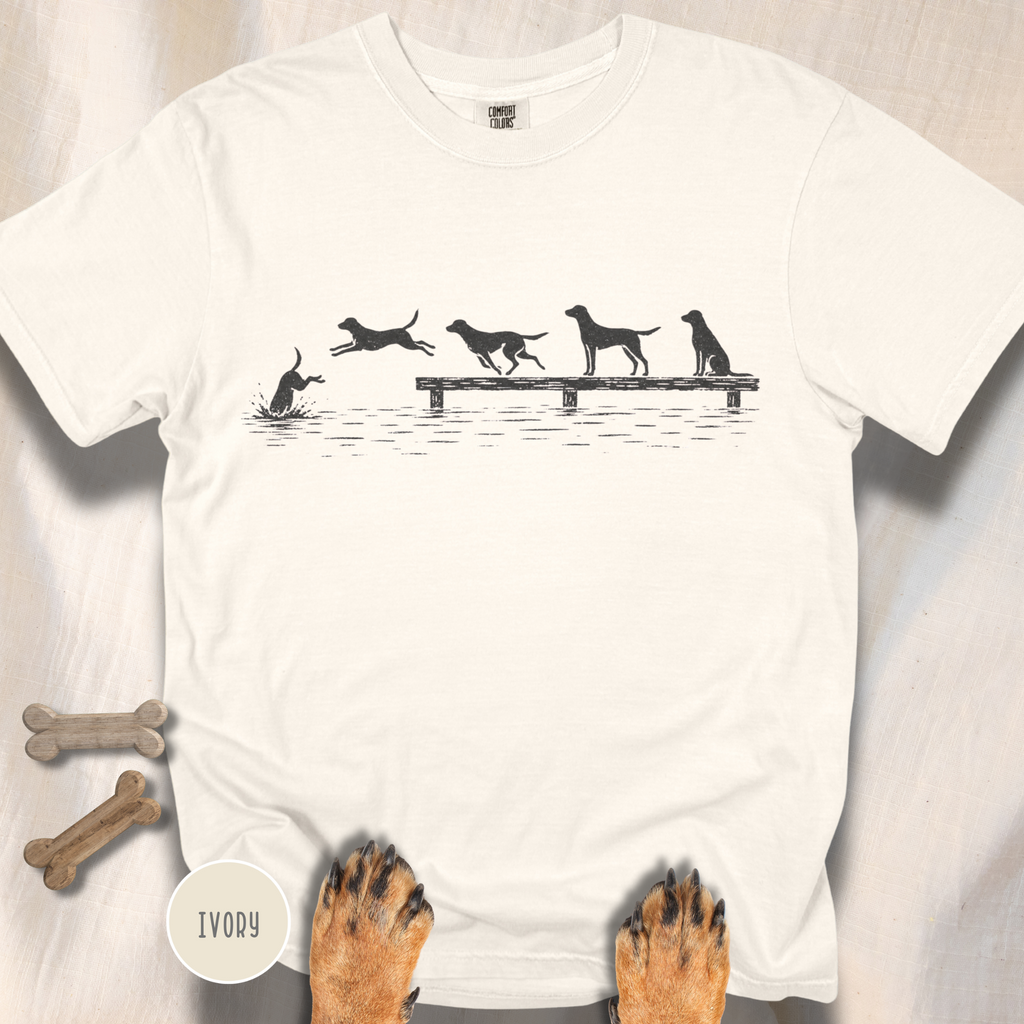 Dock Diving Dog T-Shirt