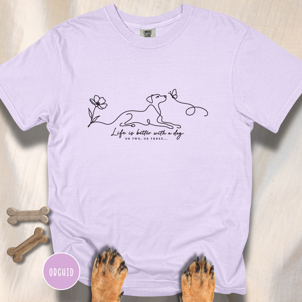 Life is Better with a Dog or Two or Three in Spring T-shirt