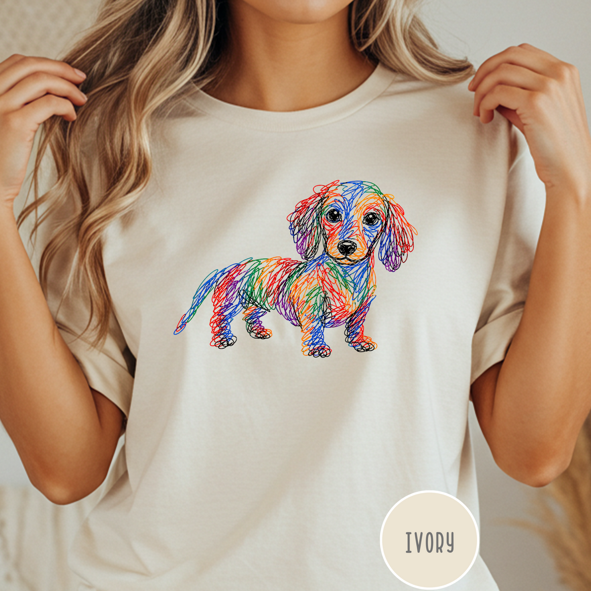 Scribble Dachshund T-shirt