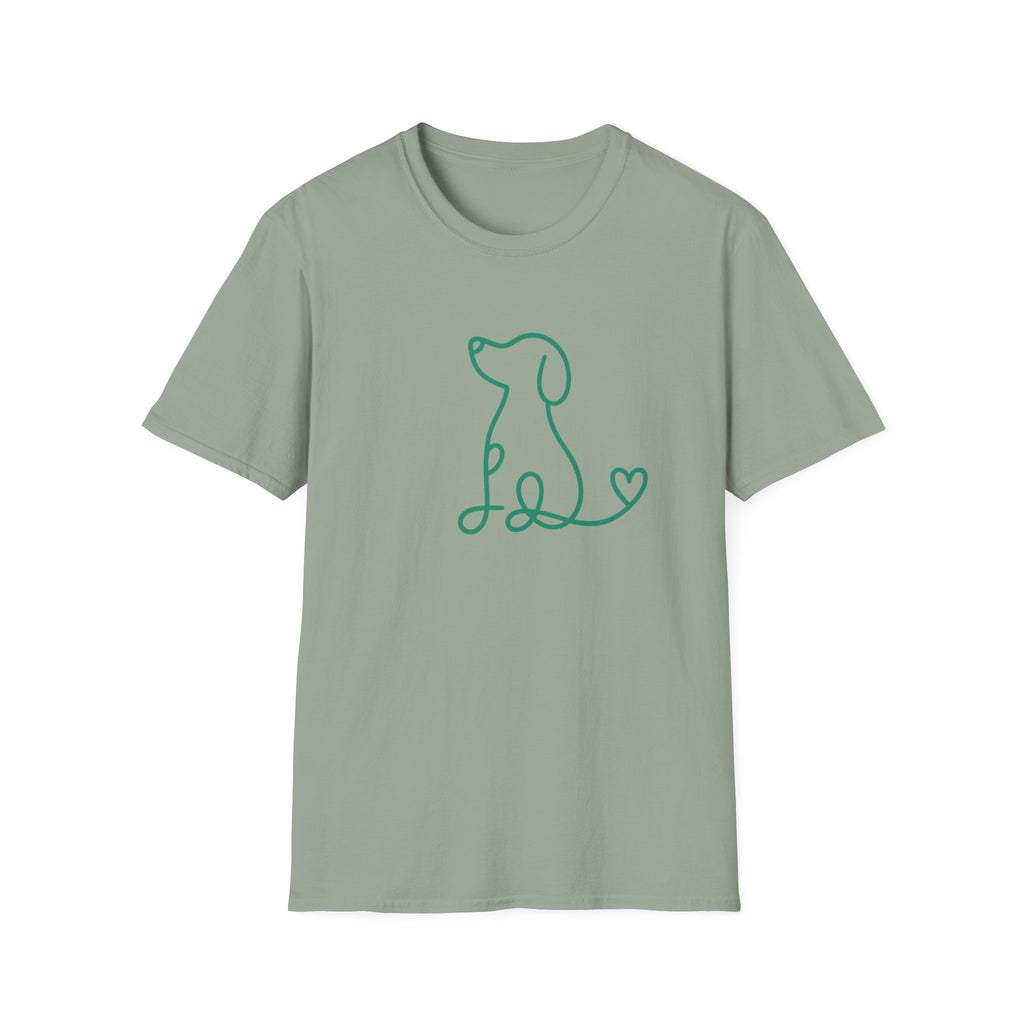Doodle Dog-green- T-shirt