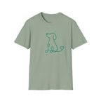 Doodle Dog-green- T-shirt