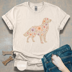 Golden Retriever Floral T-shirt