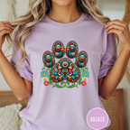Groovy Mandela Paw Print T-shirt