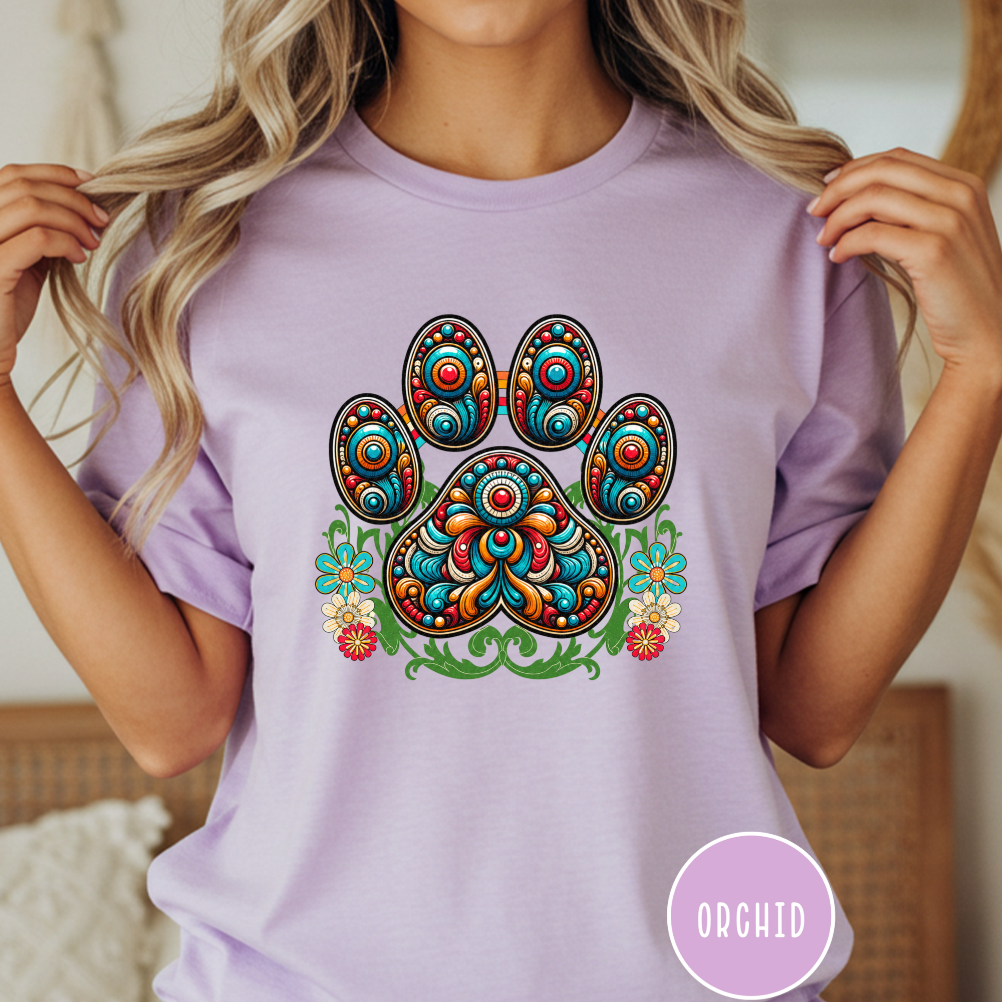 Groovy Mandela Paw Print T-shirt