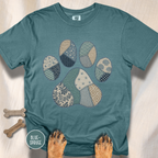 Faux Patchwork Coastal Dog Paw T-shirt