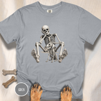 Skeleton Pets His Dog T-Shirt