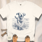 Dog Splashing on the Shoreline T-shirt