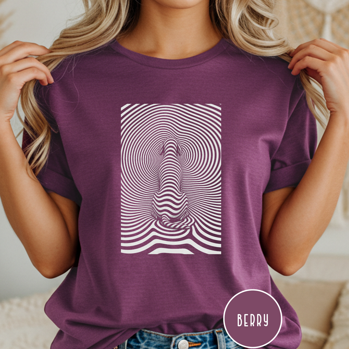 Gazing into Eternity Optical Art T-shirt