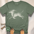 Running Dog Optical Art T-shirt