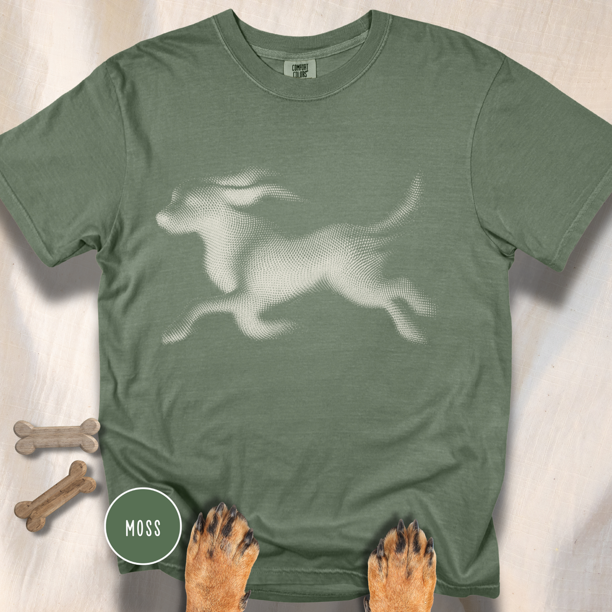Running Dog Optical Art T-shirt