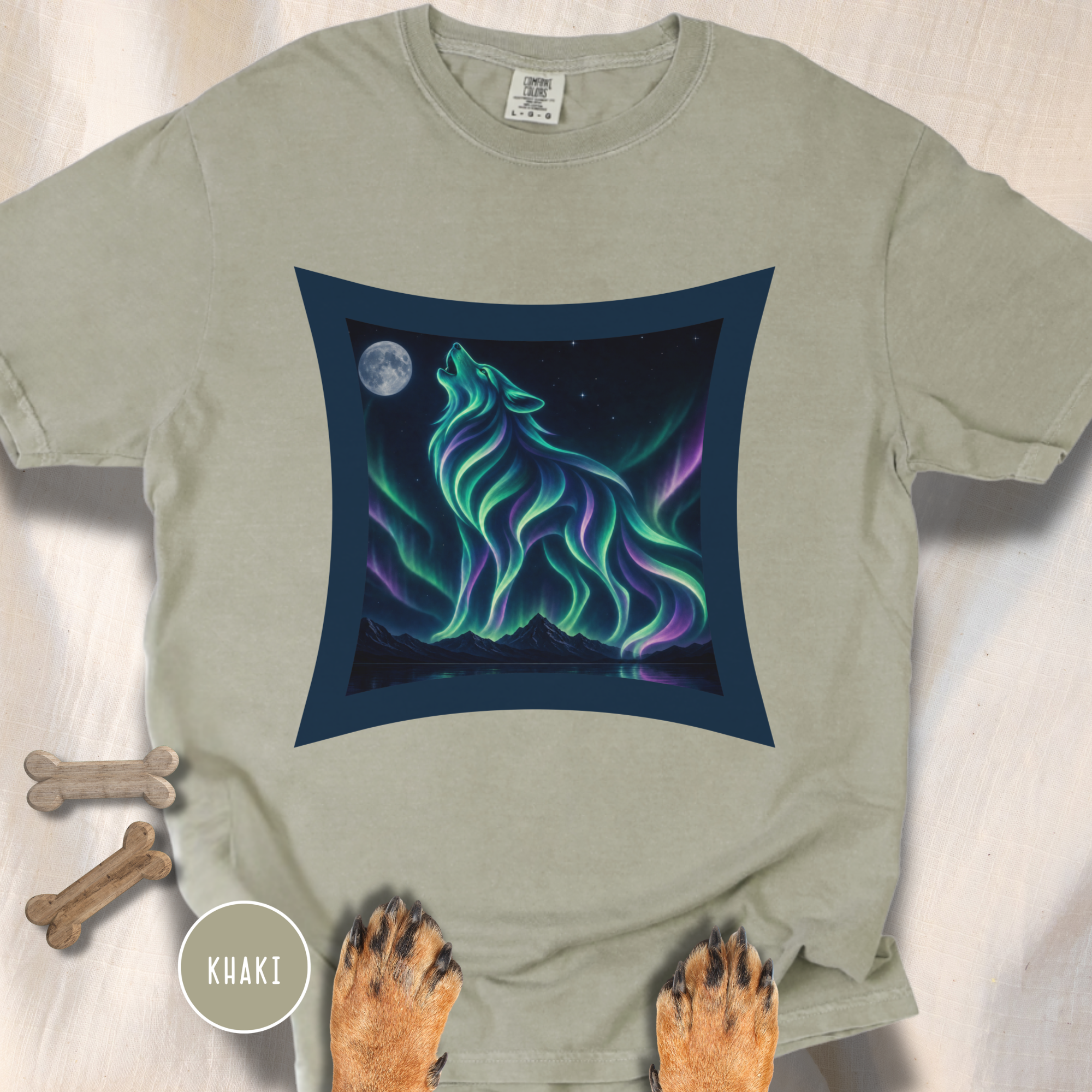 Aurora Borealis Wolf  T-Shirt