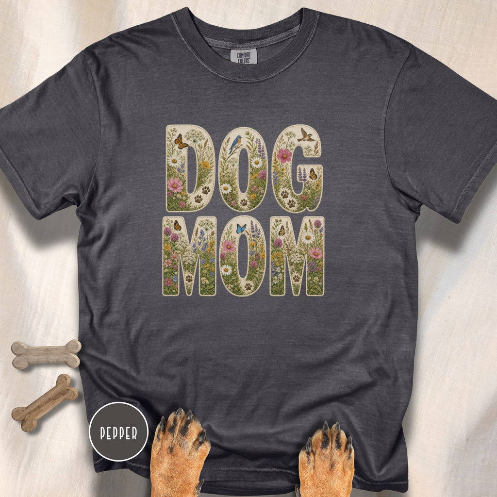 Wildflower Meadow Dog Mom T-shirt