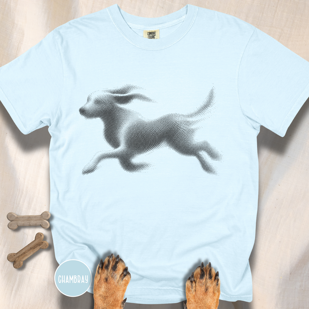 Running Dog Optical Art T-shirt