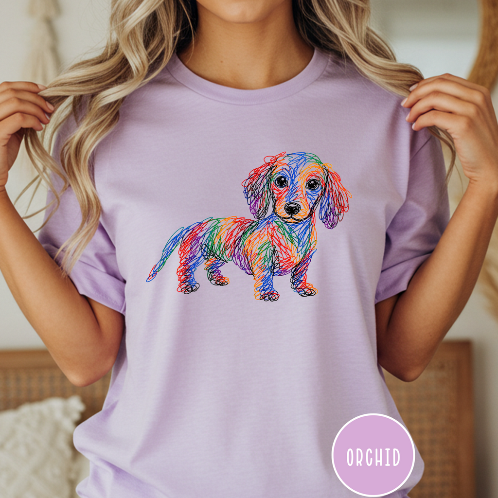 Scribble Dachshund T-shirt
