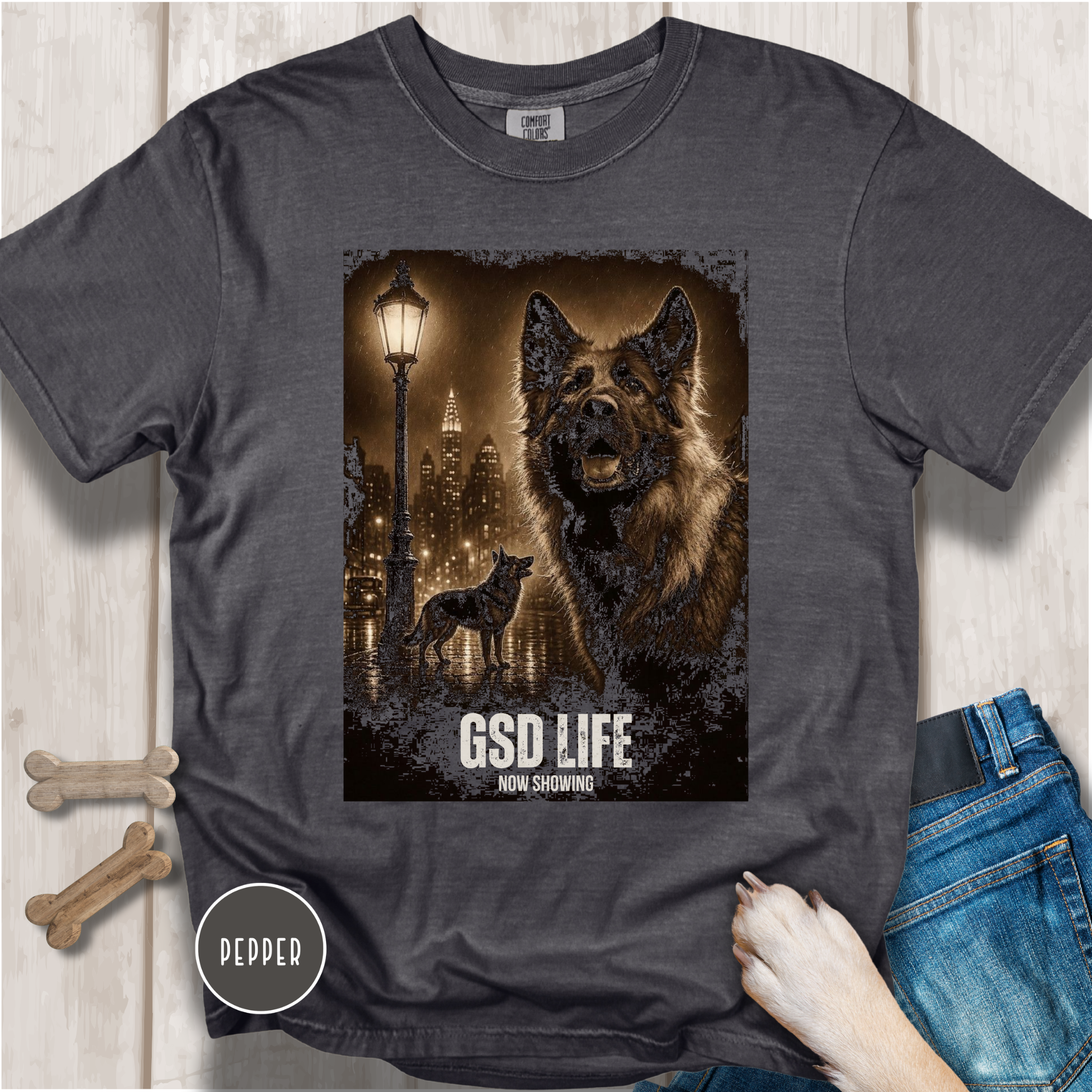 GSD Life film noir movie poster T-shirt