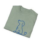 Doodle Dog-blue- T-shirt