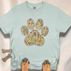 Honey Bee Vintage Botanical Dog Paw T-Shirt