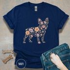 Floral French Bulldog T-Shirt