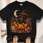 Dachshund in a Jack-o-Lantern T-shirt