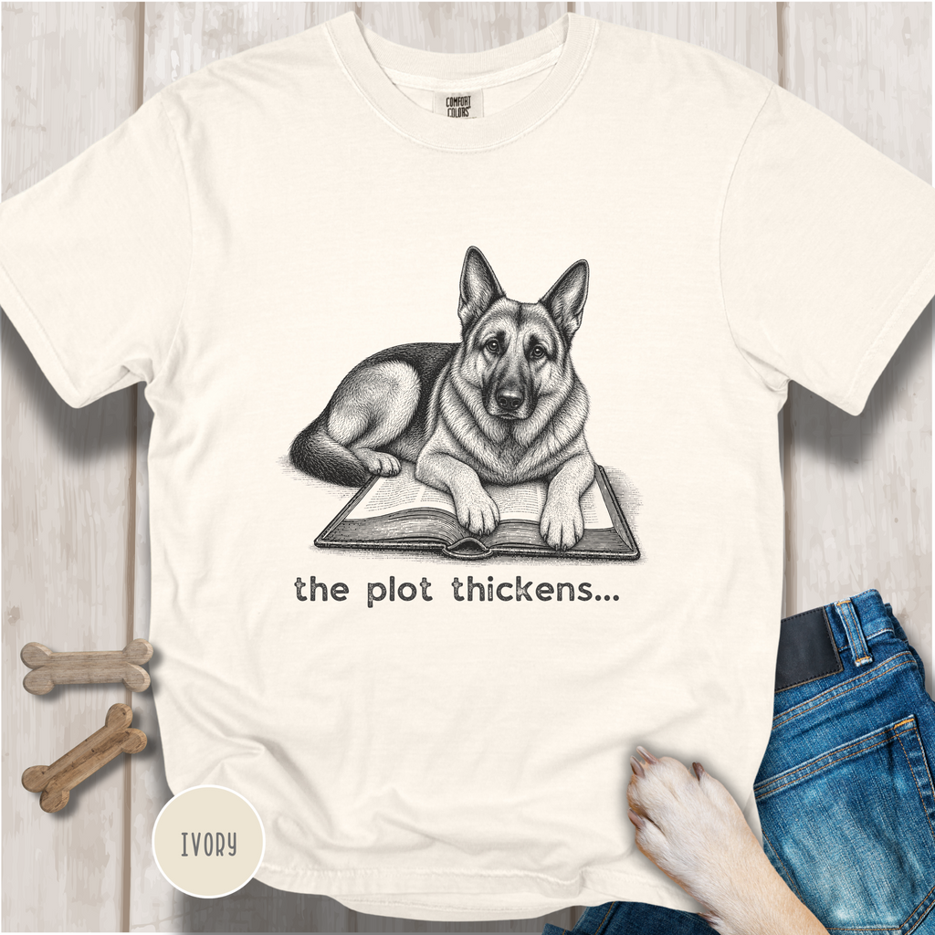 German Shepherd The Plot Thickens T-shirt