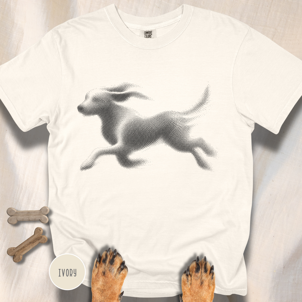 Running Dog Optical Art T-shirt