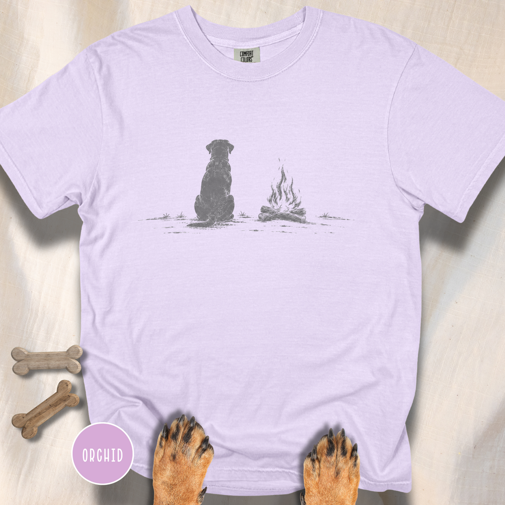 A Dog by the Campfire  T-Shirt
