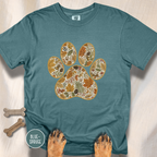 Fall in the Forest Vintage Botanical Dog Paw T-Shirt