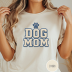 Dog Mom Faux Chenille Varsity T-Shirt