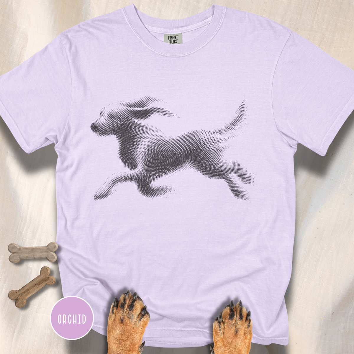 Running Dog Optical Art T-shirt