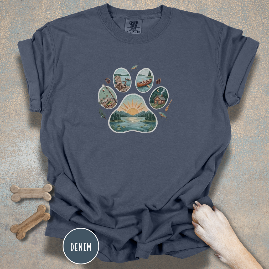 Lake Life Dog Paw T-Shirt