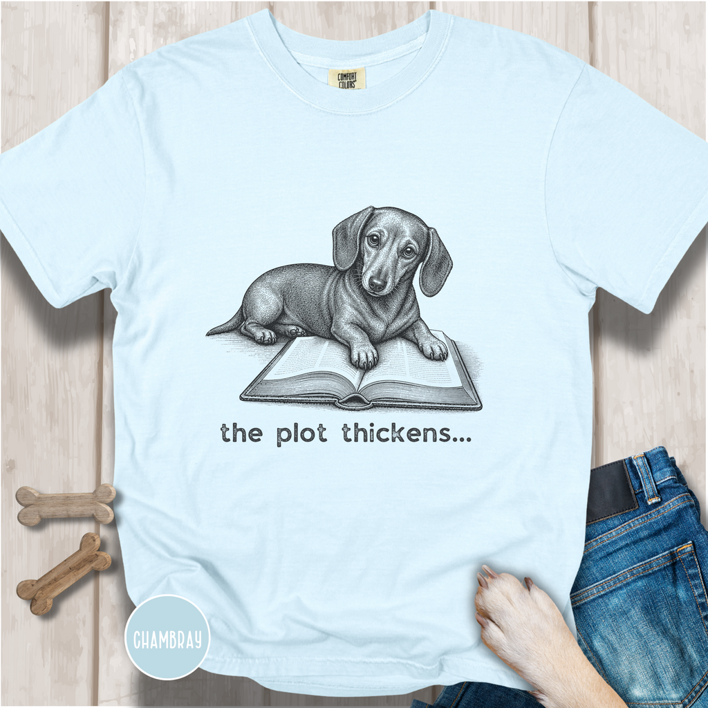 Dachshund The Plot Thickens T-shirt