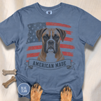 Boxer American Made USA flag T-shirt