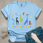 Retro Atomic Dogs Graphic T-Shirt – Mid Century Modern Dog Lover Tee
