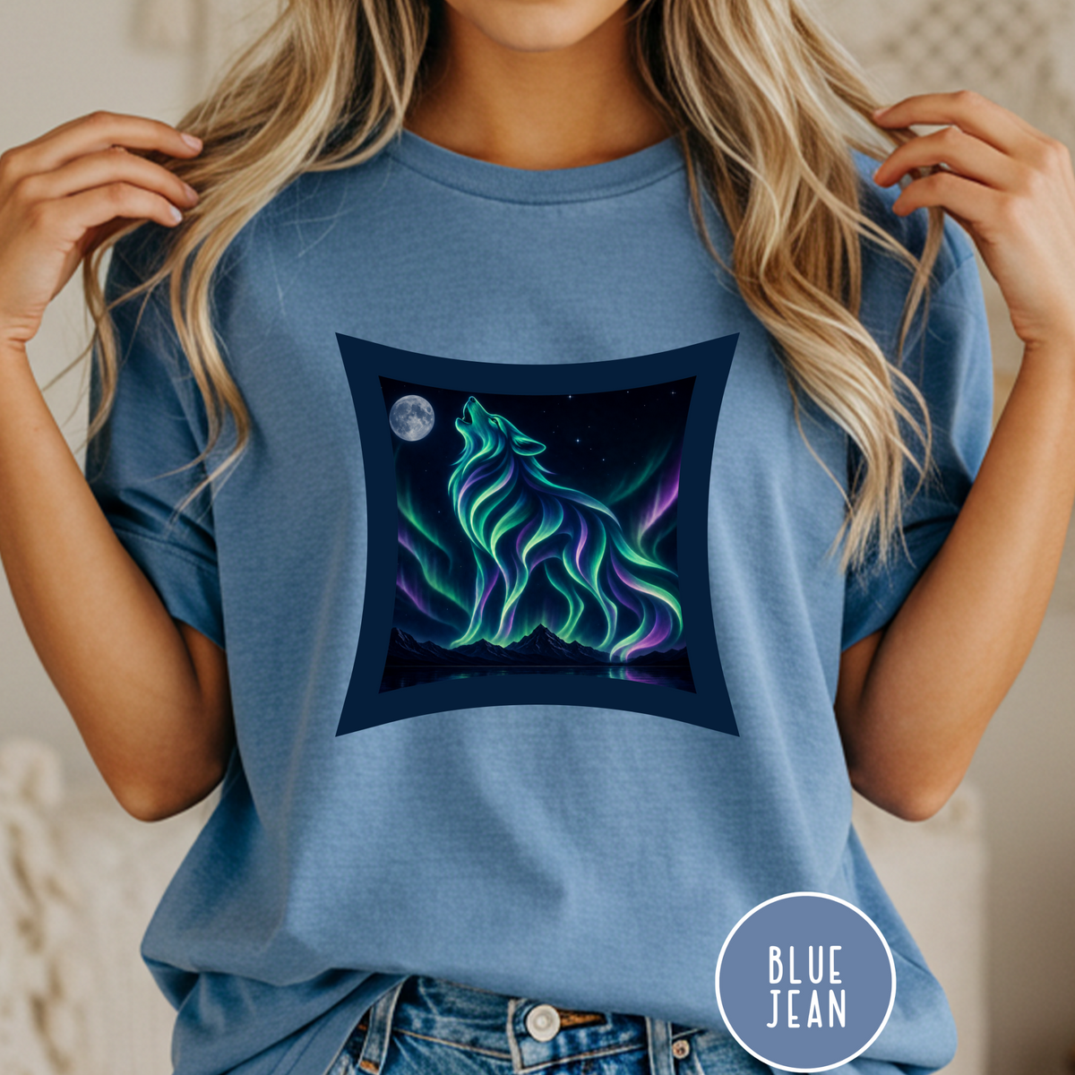 Aurora Borealis Wolf  T-Shirt