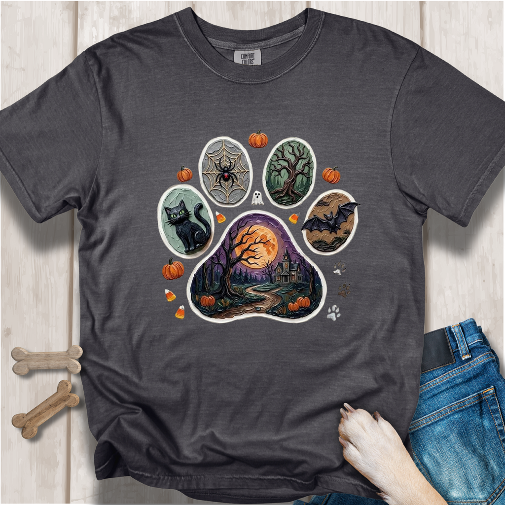 Haunted Trails Dog Paw T-Shirt