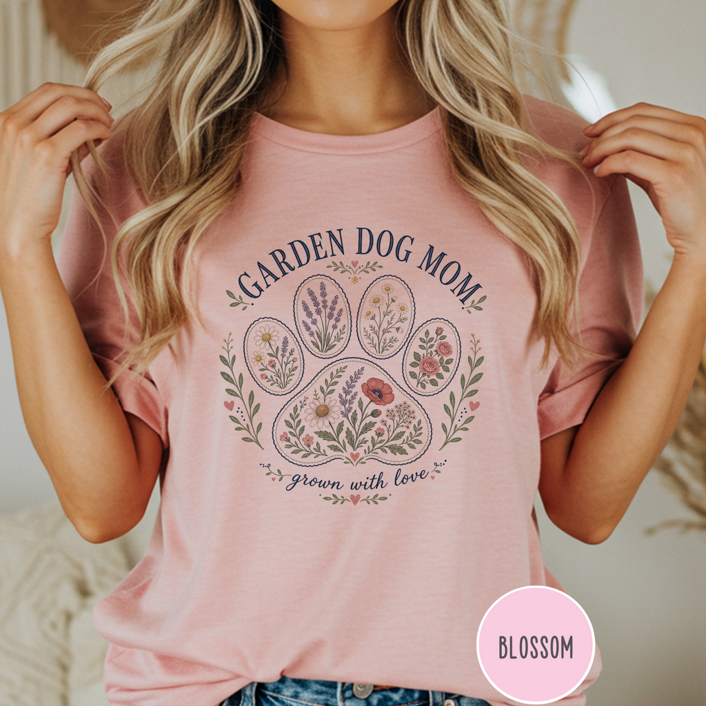 Garden Dog Mom Paw Print T-shirt