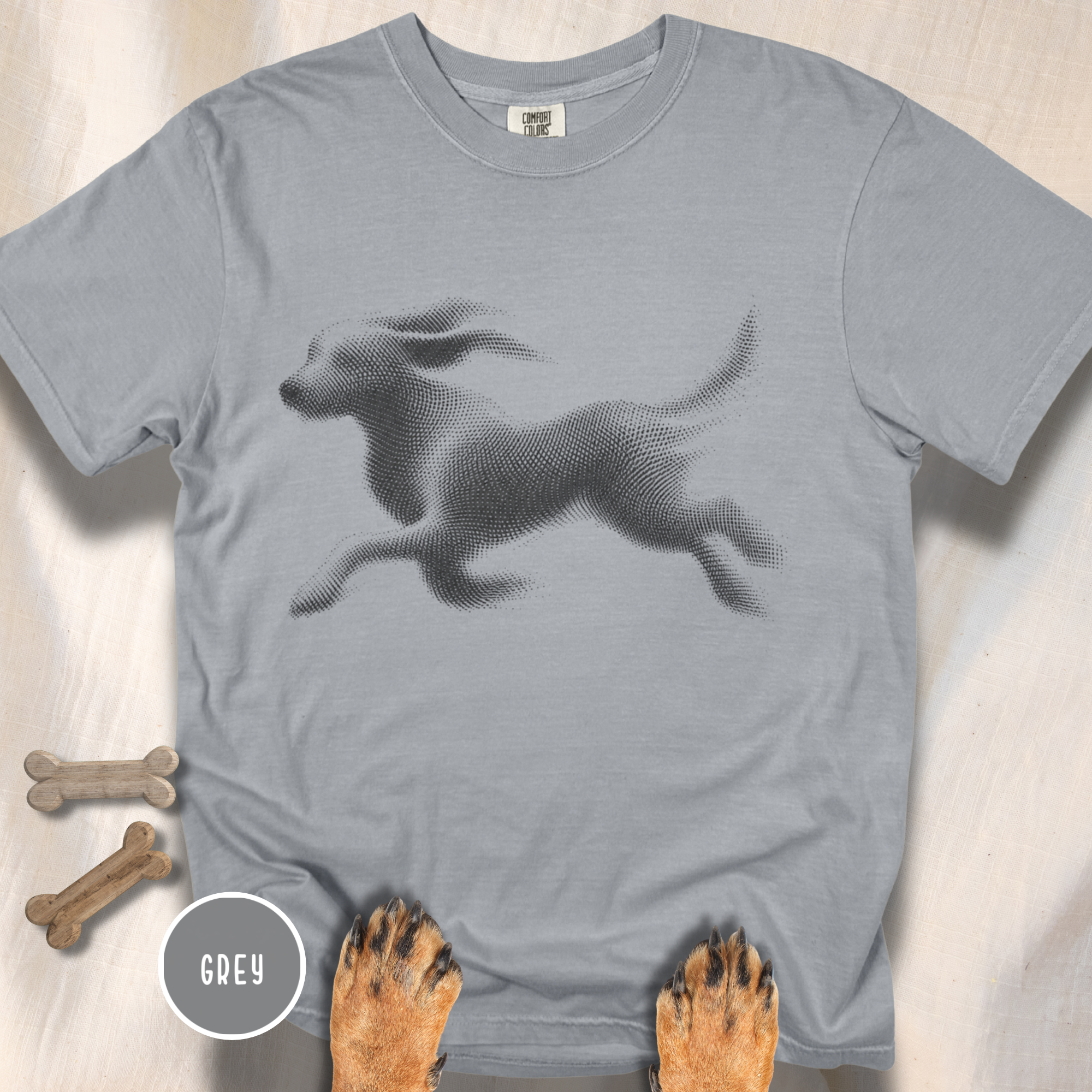 Running Dog Optical Art T-shirt