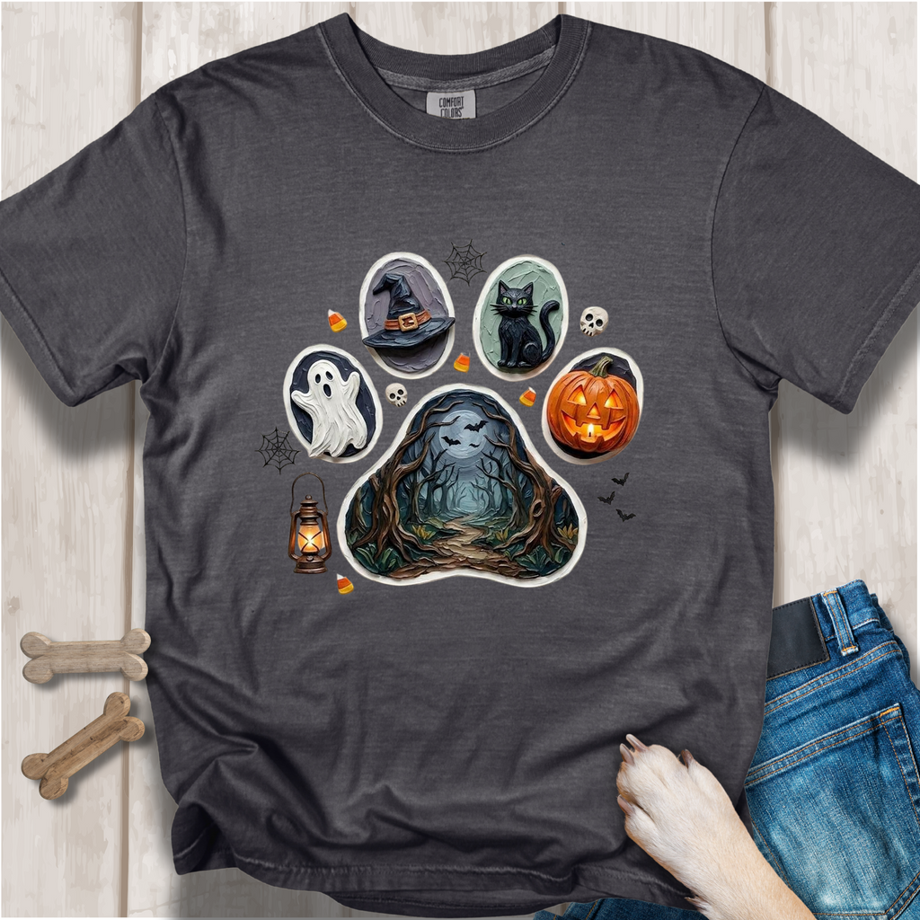 Spooky Season Dog Paw Comfort Colors T-Shirt