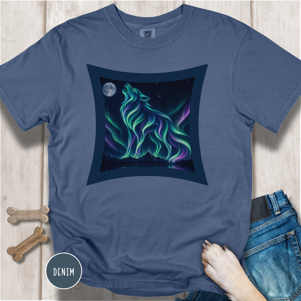 Aurora Borealis Wolf  T-Shirt