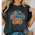 Western Desert Cowboy Paw Print T-Shirt