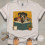 Dogs Reading a Book T-shirt