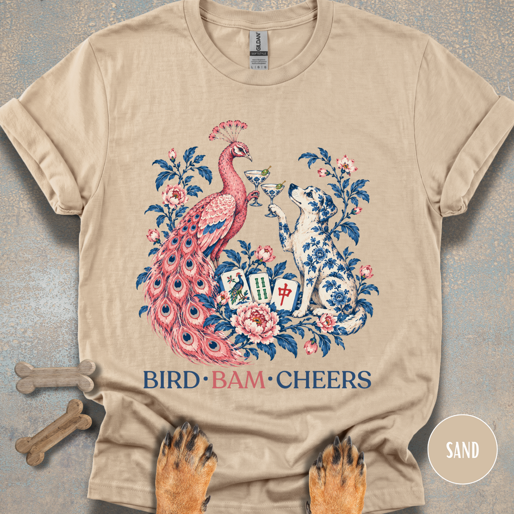 Mah Jong Bird Bam Cheers  T-shirt